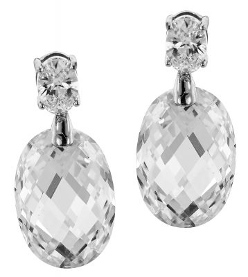 trendor 64864 Silber Ohrschmuck mit großen Zirkonias